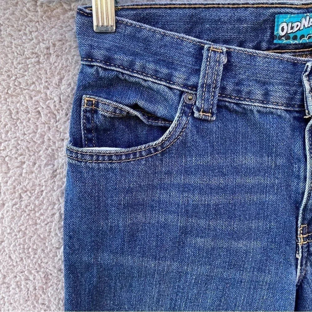 Old Navy Kids Loose Ample Lennon Wide Leg Adjustable Jeans Sz 14